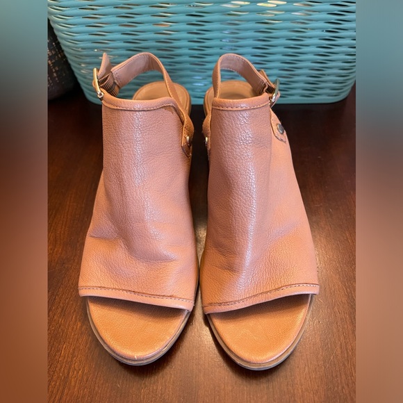 Franco Sarto Shoes - Frank Sarto Beautiful Camel Slingback Peep Toe Boots